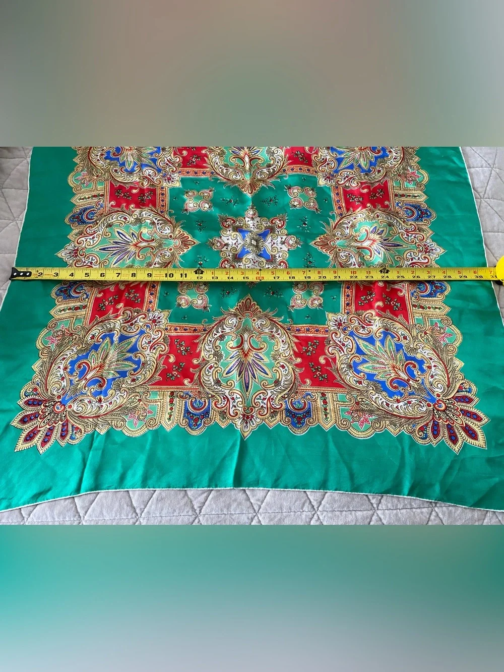 Vintage made in USA 100% silk scarf head scarf neck scarf bag scarf